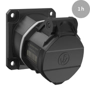 Walther Werke - CEE-Anbausteckdose (IEC 60309) CEE NEO Anbaudose schräg FW511401CC 16A 4P 1h IP54
