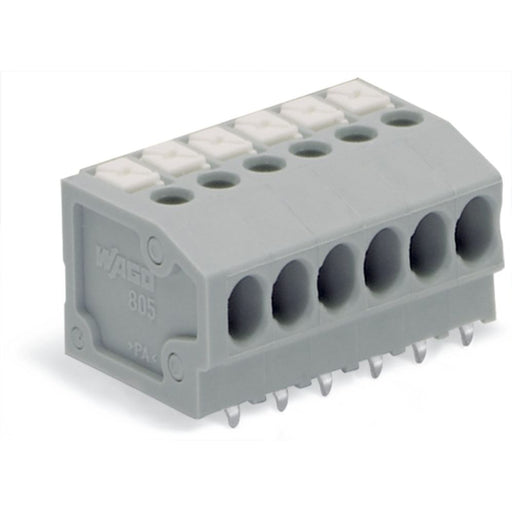 WAGO - Leiterplattenklemme 805-157 Drücker,1,5mm²,grau − 45 Stück