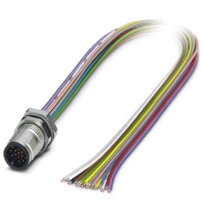 Phoenix Contact - Rundsteckverbinder, feldkonfektionierbar (Industriesteckverbinder) Einbausteckverbinder SACC-DSI-MS #1437135 17-polig M12