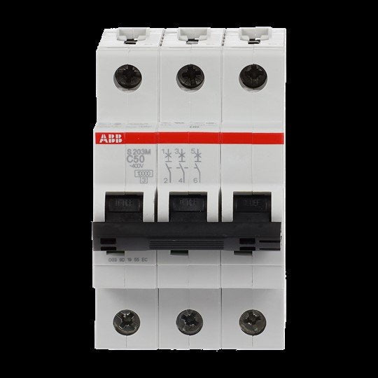 ABB Stotz S&J - Leitungsschutzschalter Sicherungsautomat S203M-C50 10kA 50A C 3p