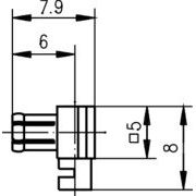 Telegärtner - Koax-Steckverbinder MCX-Kabelwinkelstecker LT 100024980 G11 (RG-405/U) − 5 Stück