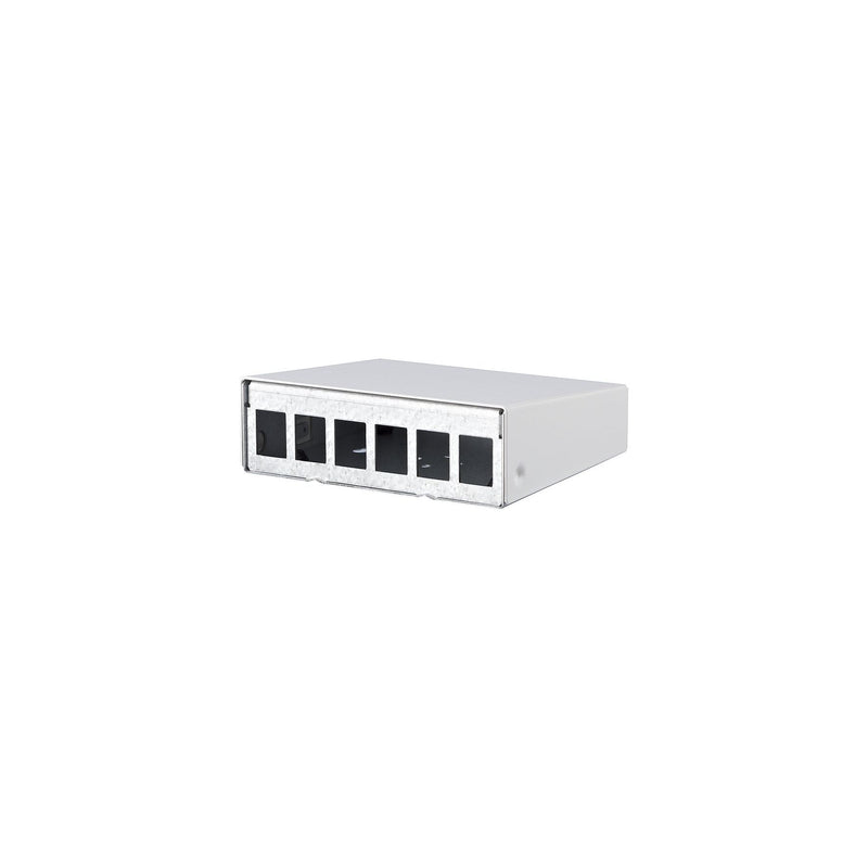 Metz Connect - Frontpanel/Patchpanel leer (Schaltschrank) Keystone AP-Gehäuse 130861-0602KE 6 Port rws RAL9010