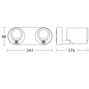 Steinel - Downlight/Strahler/Flutlicht Sensor-LED-Strahler Spot DUO SC 3000K 175 x 247 x 98 mm