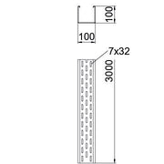 OBO Bettermann - Kabelrinne BKRS 1010 FS begehbar − 3 Meter
