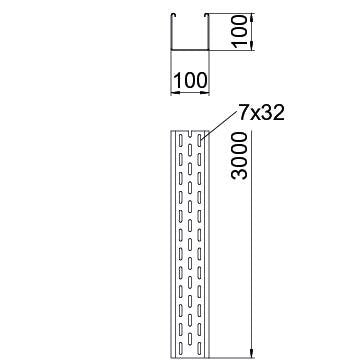 OBO Bettermann - Kabelrinne BKRS 1010 FS begehbar − 3 Meter