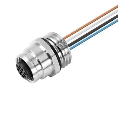 Weidmüller - Rundsteckverbinder, Einbau (mit Leitung) Einbaustecker SAIE-M12B-4-1,0U-M16