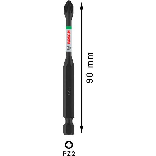 Bosch - Bit PRO Pozidriv Impact 2608522547 Bit, PZ2, 90 mm
