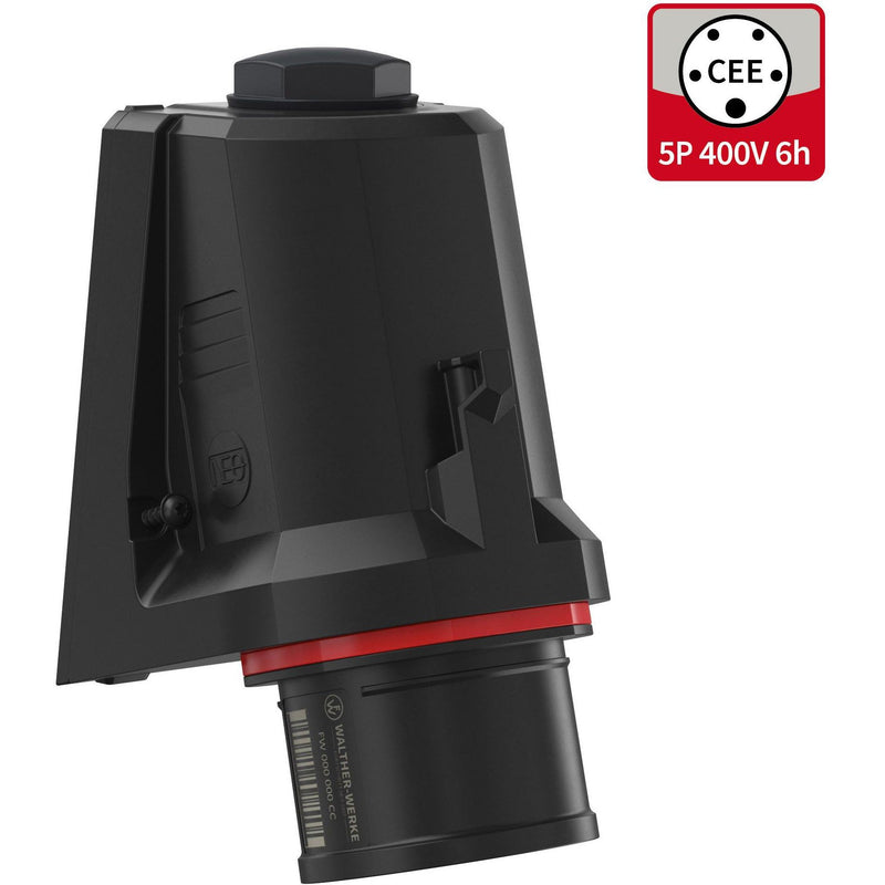 Walther Werke - CEE-Gerätestecker (IEC 60309) CEE NEO Wandgerätestecker FW710506CC schräg 16A5P6h IP54