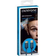 Clicktronic - PC-Kabel USB-Verlängerung,Highspeed 70119 1,8m,TypA