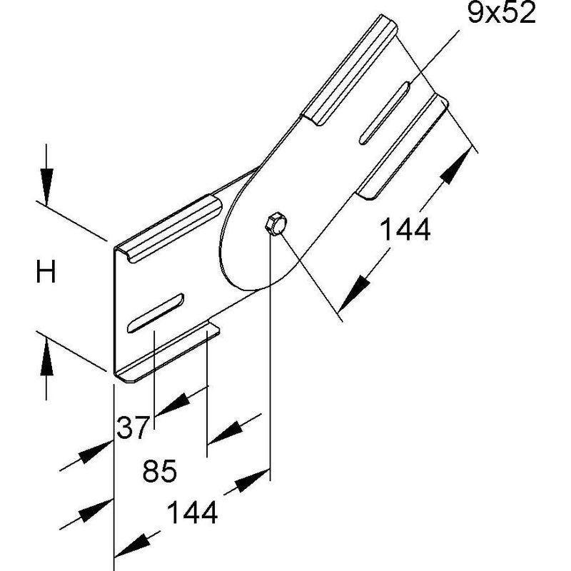 Niedax - Verbinder für Kabeltragsystem Gelenkverbinder KGV 100 S