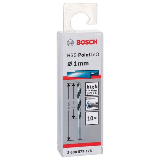 Bosch - Bohrer Metallspiralbohrer HSS 2608577178 PointTeQ DIN 338 1,0