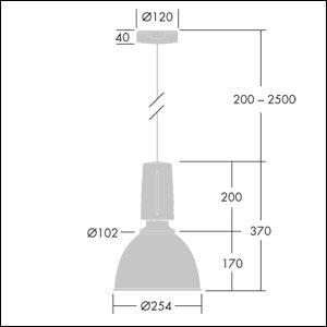 Thorn - Pendelleuchte LED-Pendelleuchte GLAC2S LED #96629700 3000K