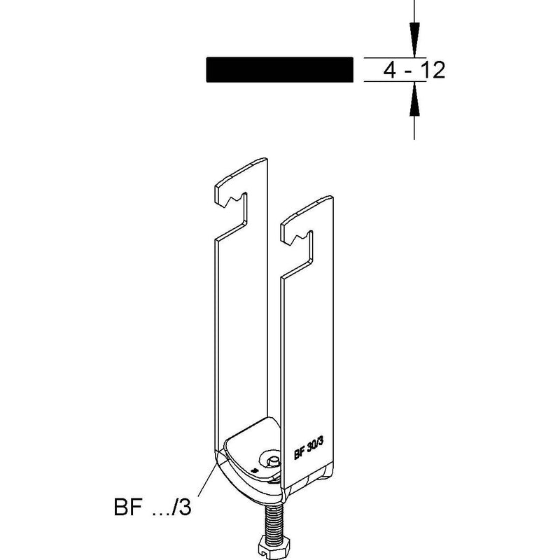 Niedax - Bügelschelle BF 26/3 − 100 Stück
