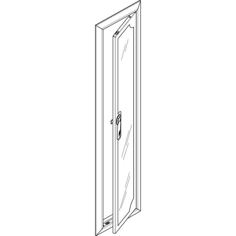 ABN - Tür/Bedientableau (Schaltschrank) Blendrahmen mit Sichttüre GBRU17TS f.Flachvert.,1x7reih