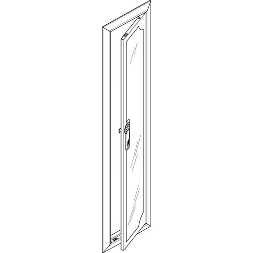 ABN - Tür/Bedientableau (Schaltschrank) Blendrahmen mit Sichttüre GBRU17TS f.Flachvert.,1x7reih