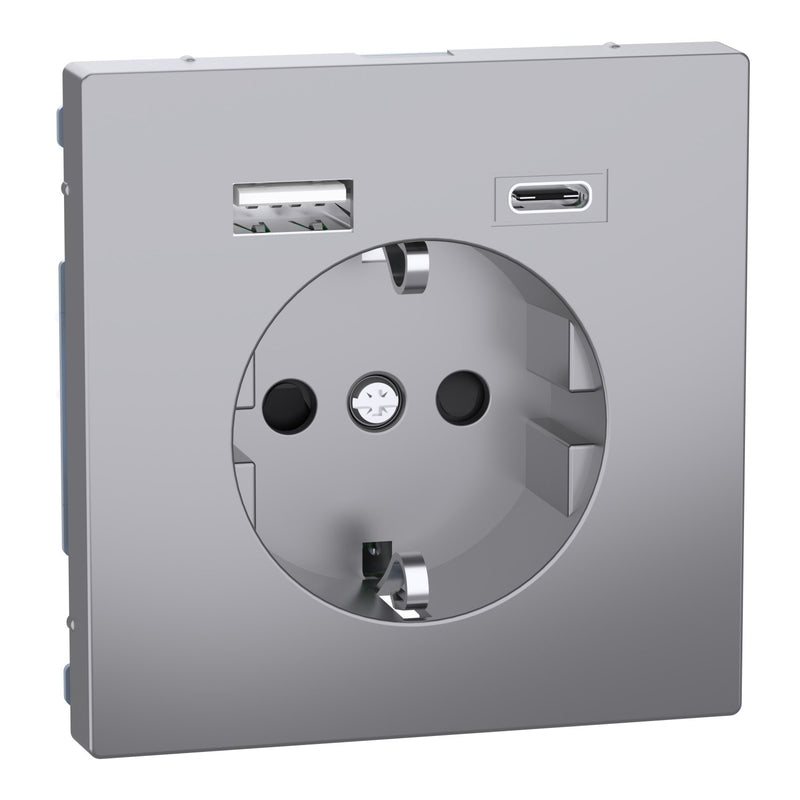 Merten - Steckdose Schuko Steckdose MEG2367-6036 mit USB Ladegerät