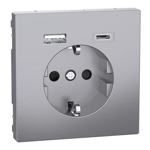 Merten - Steckdose Schuko Steckdose MEG2367-6036 mit USB Ladegerät