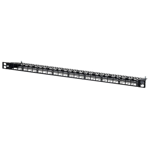 Metz Connect - Frontpanel/Patchpanel leer (Schaltschrank) Modulträger 19Z leer 130925-BKKE 0,5HE f.24xKeystm.sw