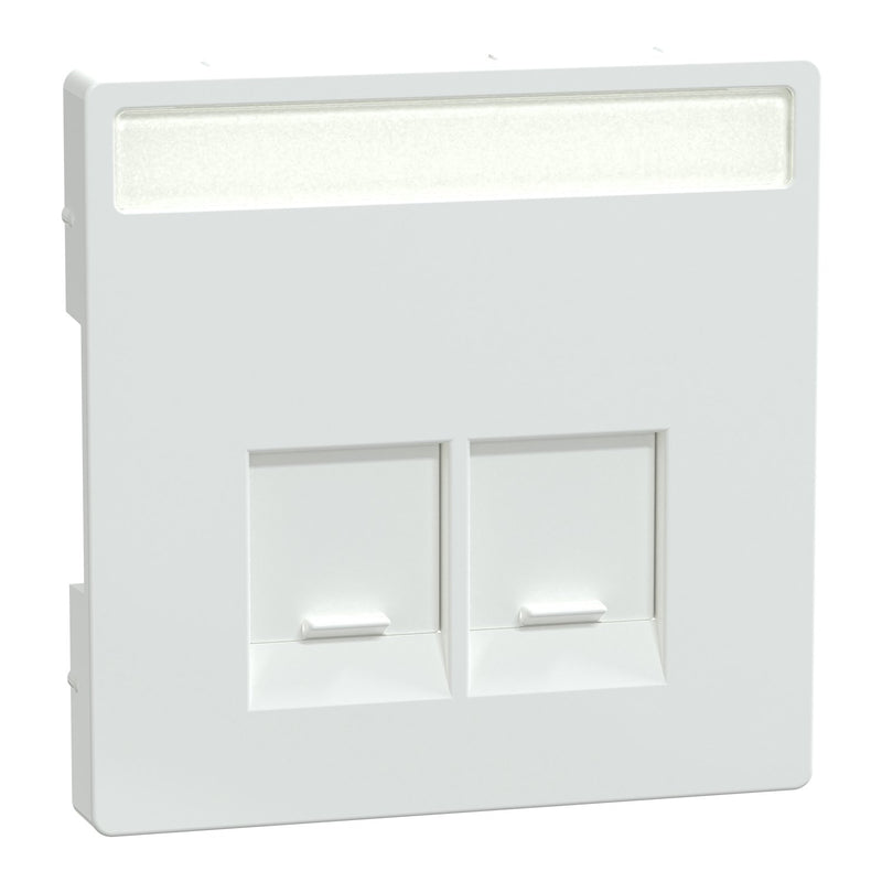 Merten - Einsatz/Abdeckung für Kommunikationstechnik Zentralplatte 2f.lotosws MEG4574-6035 Electric-Connector