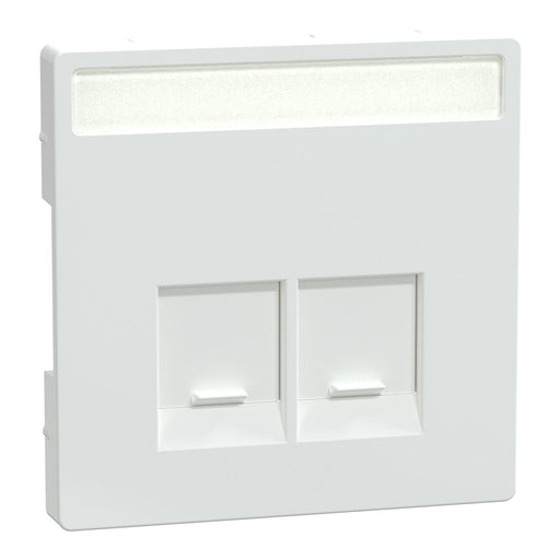 Merten - Einsatz/Abdeckung für Kommunikationstechnik Zentralplatte 2f.lotosws MEG4574-6035 Electric-Connector