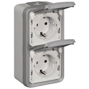 Legrand - Steckdose Schutzkont.-Steckdose2f.gr Legrand 069744 AP, 16A,250V, IP55