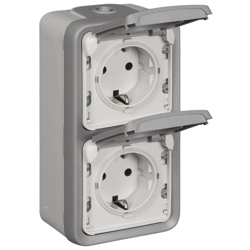 Legrand - Steckdose Schutzkont.-Steckdose2f.gr Legrand 069744 AP, 16A,250V, IP55