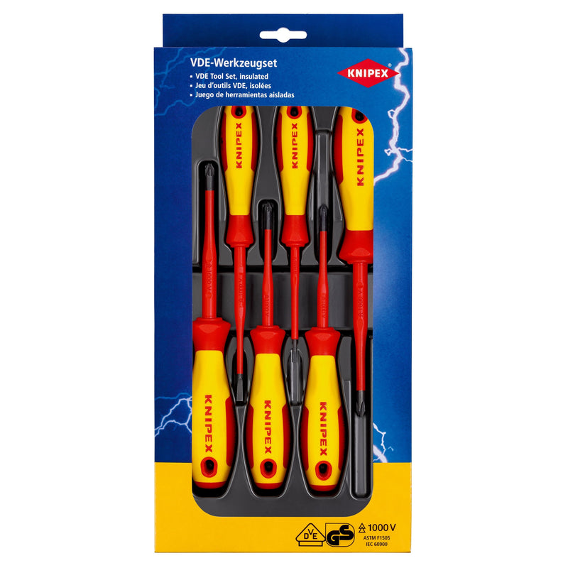 Knipex - Werkzeugset VDE Schraubendreher-Paket 00 20 12 V04 Pozidriv 6-teilig