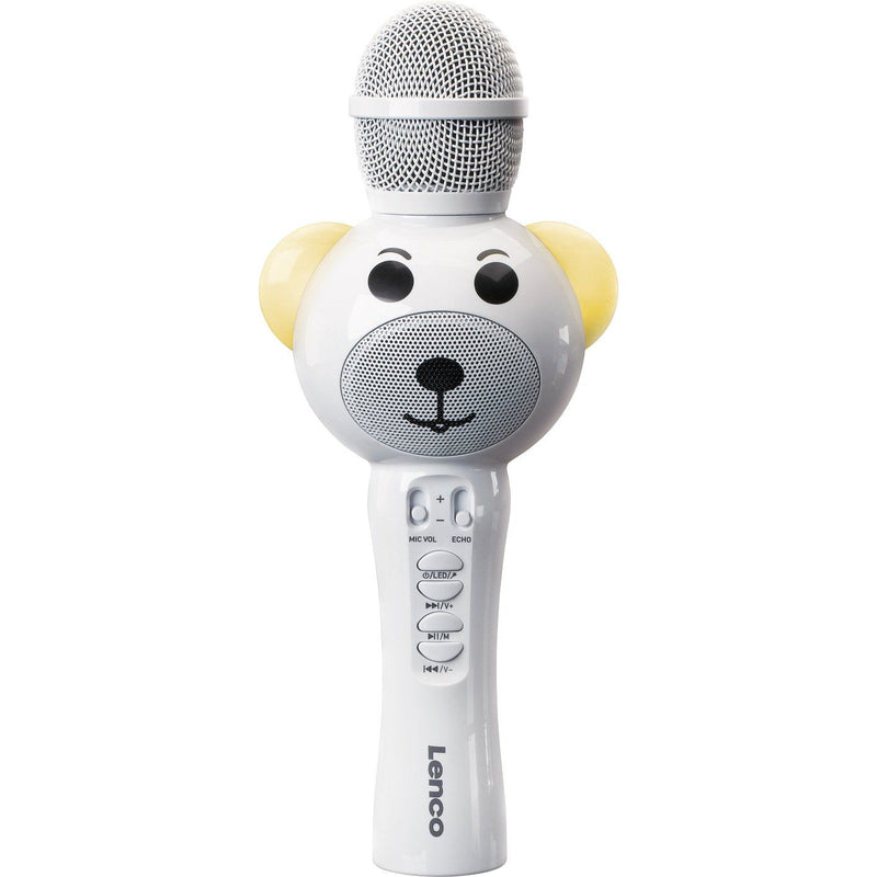 LENCO - Mikrofon Karaoke-Kinder-Mikrofon BMC-060 White BT,1x5W(RMS)