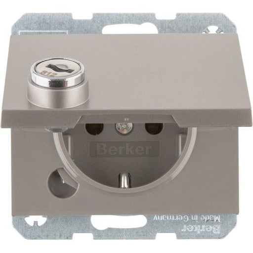 Berker - Steckdose SCHUKO-Steckdose eds/lack 47637004 Steckklemme, Schloss