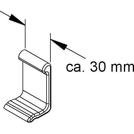 Niedax - Schutzkappe/Abdeckung für Stiel/Profilschiene Schutzkappe SKRWR 50 rechts − 1 Stück