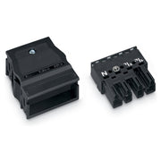 WAGO - Steckverbinder für steckbare Gebäudeinstallation Stecker 770-114 2x0,5-4mmq schwarz − 25 Stück