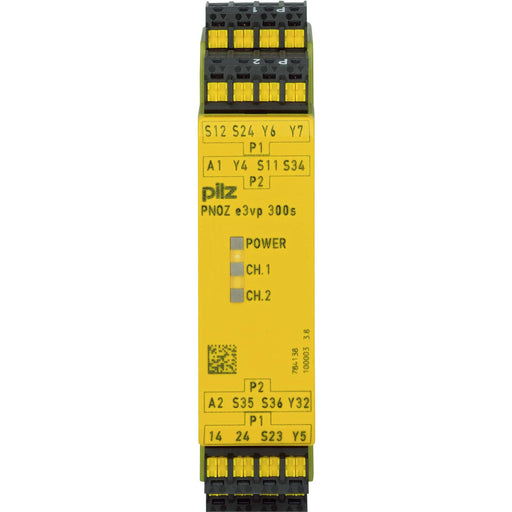 Pilz - Gerät zur Überwachung von sicherheitsgerichteten Stromkreisen Sich.sensor.Auswertegerät PNOZ e3vp C #784138 300/24VDC 1so 1so t