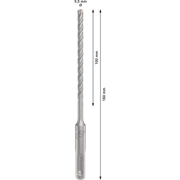 Bosch - Bohrer PRO SDS plus-5X 2608833775 Hammerbohrer 5,5 x