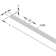 Niedax - Sprosse für Kabelleiter Flacheisensprossen SPM 30X5/3 B − 3 Meter