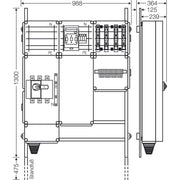 Hensel - Verteilerschrank für Energieversorgung Ladeverteiler Mi EV 22kW 4001 f.4 Ladep. a 22kW