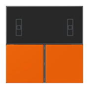 Jung - Abdeckung/Bedienelement für Installationsschalterprogramme Tastensatz 3fach LC 4093 TSA 224 orange