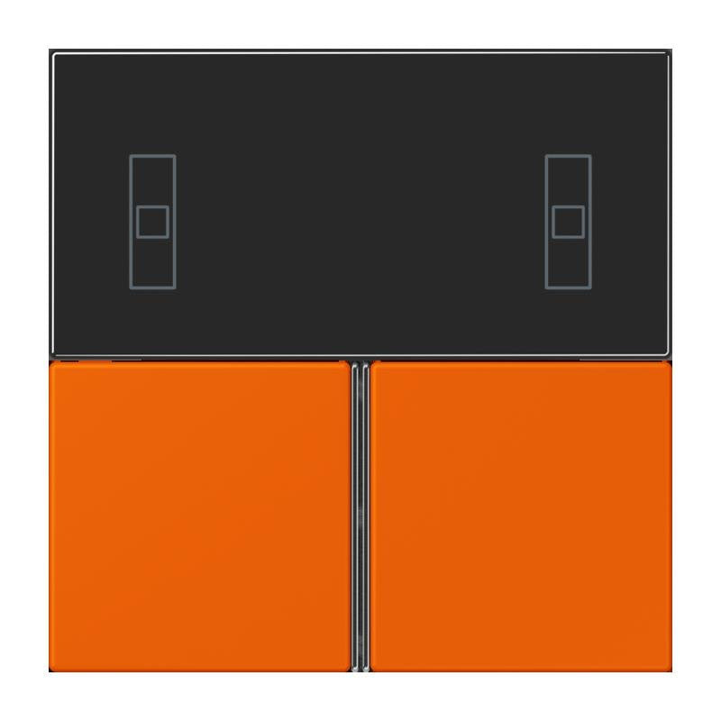Jung - Abdeckung/Bedienelement für Installationsschalterprogramme Tastensatz 3fach LC 4093 TSA 224 orange