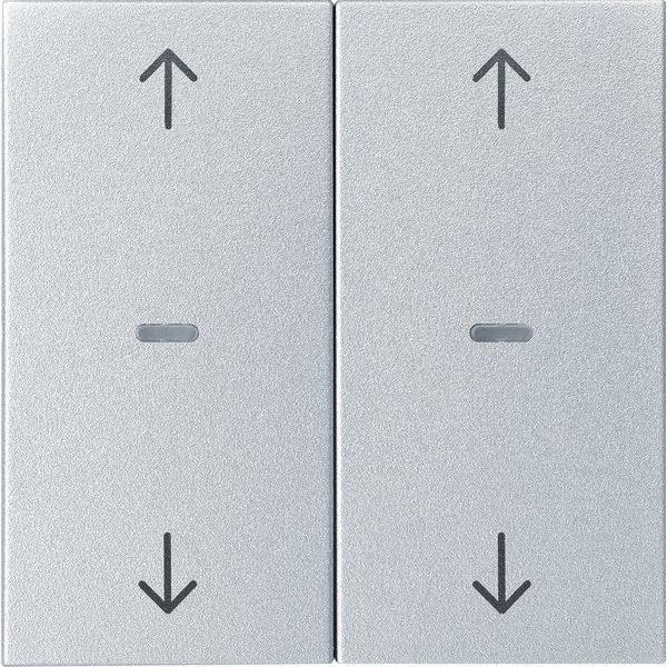 Berker - Abdeckung/Bedienelement für Installationsschalterprogramme Abdeckung Tastsensor-Modul 80961383 2-fach alu