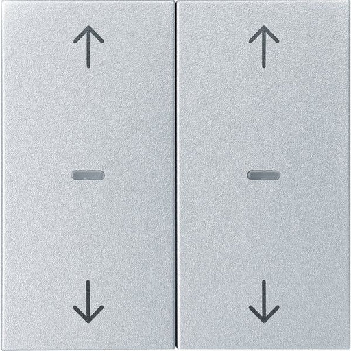 Berker - Abdeckung/Bedienelement für Installationsschalterprogramme Abdeckung Tastsensor-Modul 80961383 2-fach alu