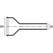 HellermannTyton - Aufteilkappe Warmschrumpfformteil 176-1-G PO-X BK 4:1, schwarz