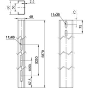 OBO Bettermann - Solar-Montageprofil Trägerprofil TP 1040 FT f. Freiflächensystem