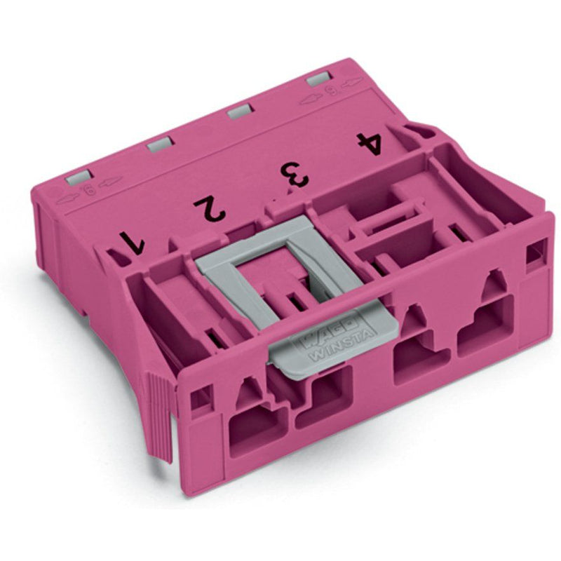 WAGO - Geräteanschluss für steckbare Gebäudeinstallation Snap-In-Stecker 770-794 4-polig,Kod. B,pink − 100 Stück