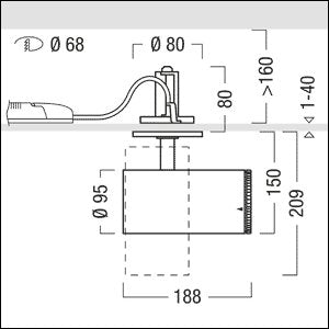 Zumtobel Group - Downlight/Strahler/Flutlicht LED-Halbeinbaustrahler V2-SRM1500 #62923925 940, schwarz