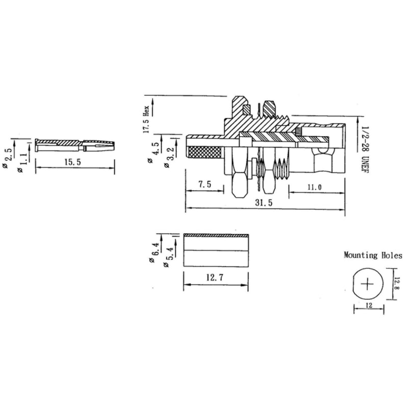 EFB-Elektronik - Koax-Steckverbinder Crimp-Einbaubuchse 52514.1 RG 58
