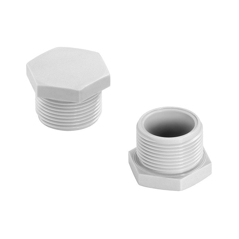 Weidmüller - Kabeleinsteckstutzen Dichtstopfen VP HEX M50 PA6 GY M 50 x 1,5, 18 mm − 10 Stück