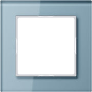 Jung - Abdeckrahmen Glasrahmen 1-fach bl/gr AC 581 GL BLGR waage/senkrecht
