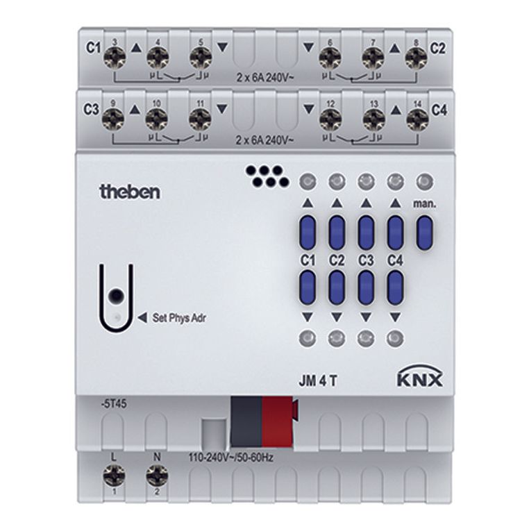 Theben - Bussystem-Jalousieaktor Jalousieaktor JM 4 T KNX 4-fach, o.Erweiter