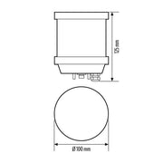 ESYLUX - Mechanisches Zubehör/Ersatzteile für Leuchten Leuchtenkopf ALVA BL #EL10521898 3000K