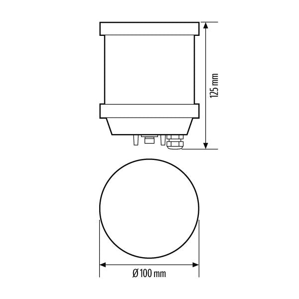 ESYLUX - Mechanisches Zubehör/Ersatzteile für Leuchten Leuchtenkopf ALVA BL #EL10521898 3000K