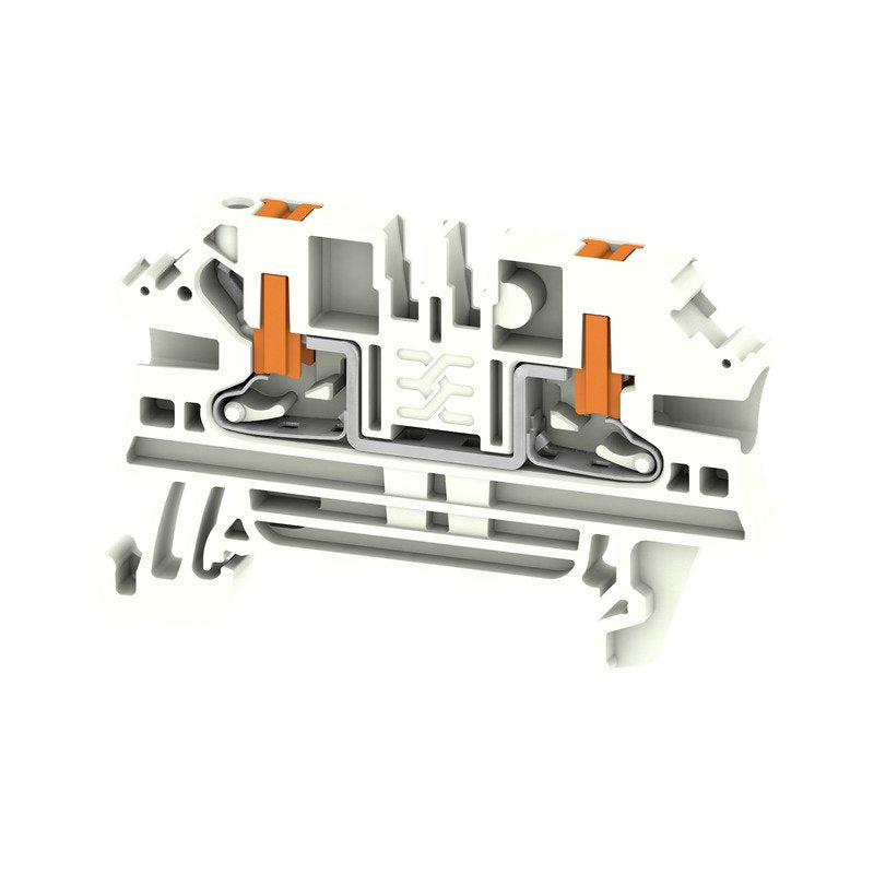 Weidmüller - Durchgangs-Reihenklemme Klemme, PUSH IN, weiß AL2C 2.5 WT − 100 Stück